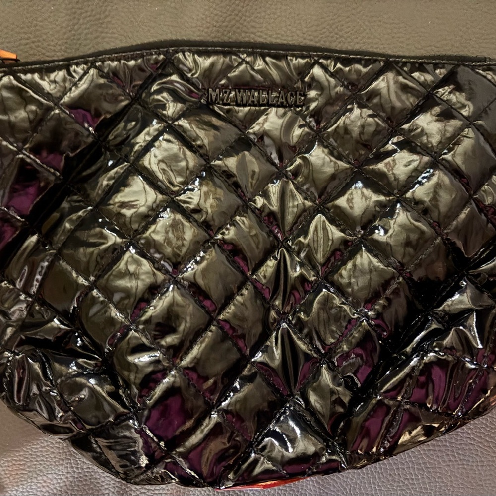 MZ Wallace Black Quilted Cosmetic Bag